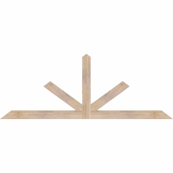 Ekena Millwork Saratoga Smooth Timber Gable Bracket, Douglas Fir, 72"W x 27"H x 1 1/2"D x 3 1/2"F, 9/12 Pitch GBW072X27X0204SAR00SDF - main